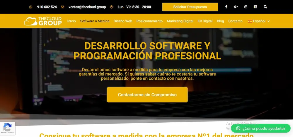 5 mejores empresas de Software a Medida en Madrid Empresa The Cloud Group